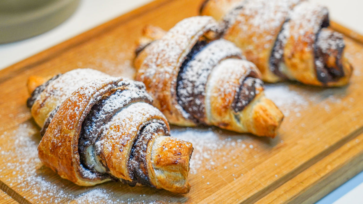 Ekstra sprøde croissanter med nutella - med kun 4 ingredienser