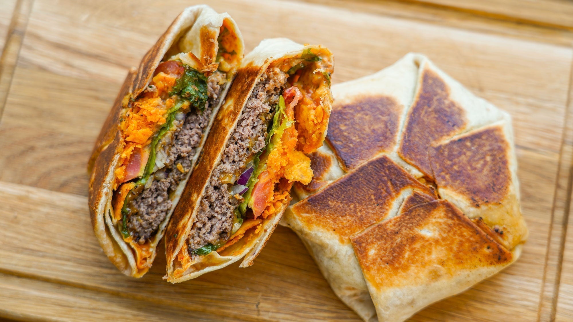 Cheese Burger Crunch Wrap
