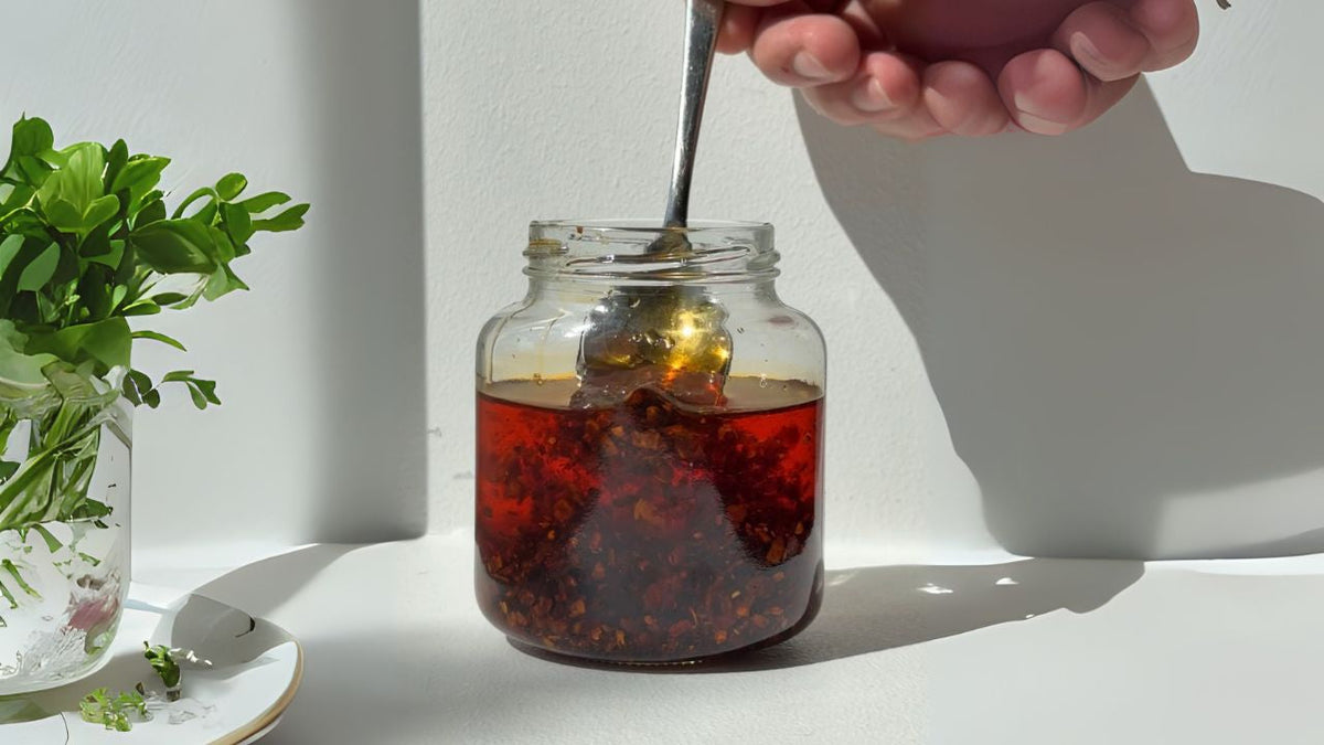 Homemade chili oil