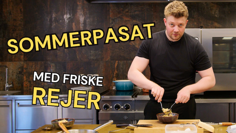 Frisk sommerpasta med rejer
