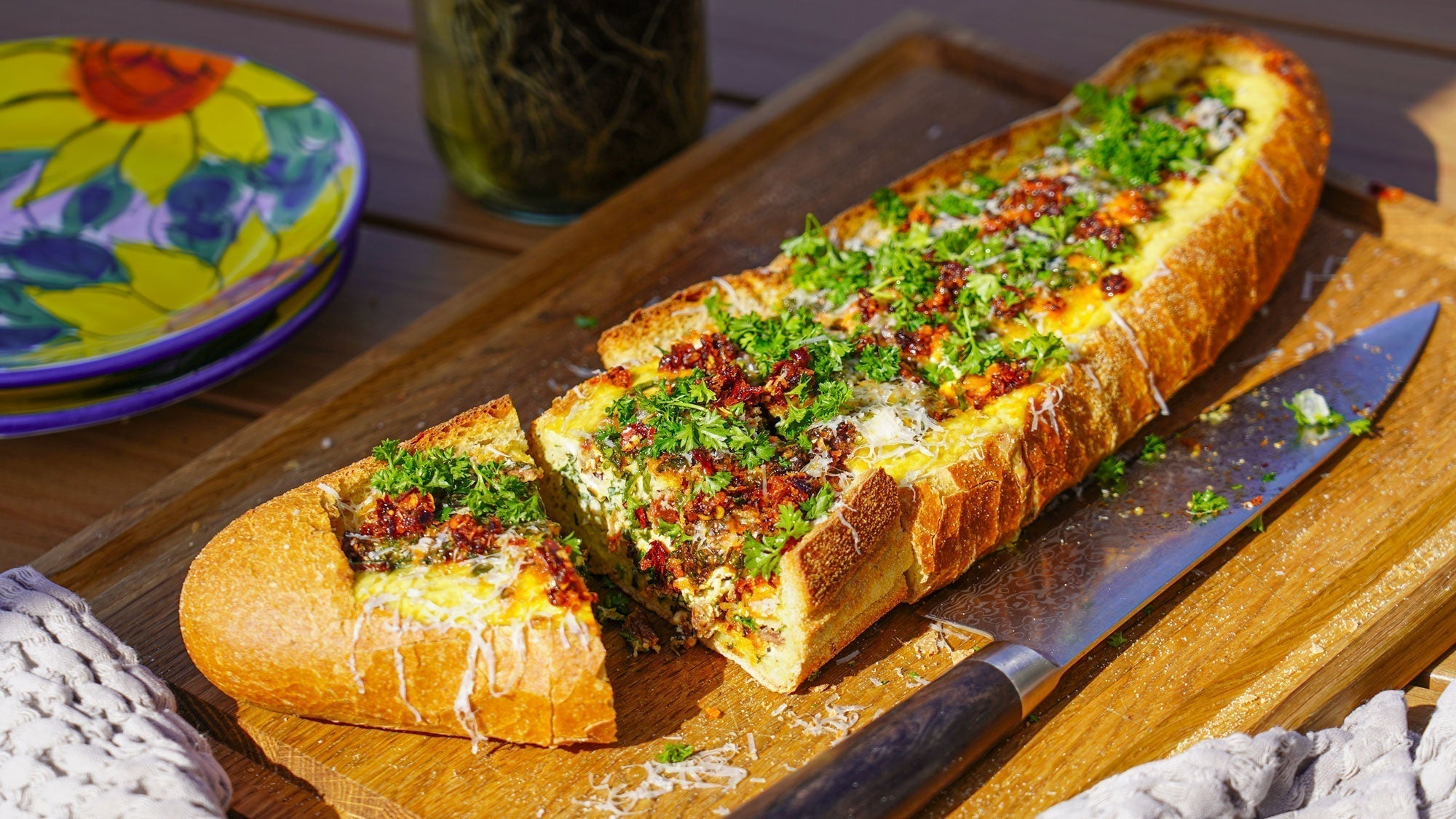 Egg Boats med spinat, feta & soltørrede tomater