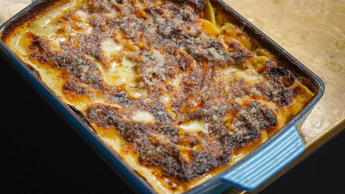 Creamy potatoes with sweet potatoes