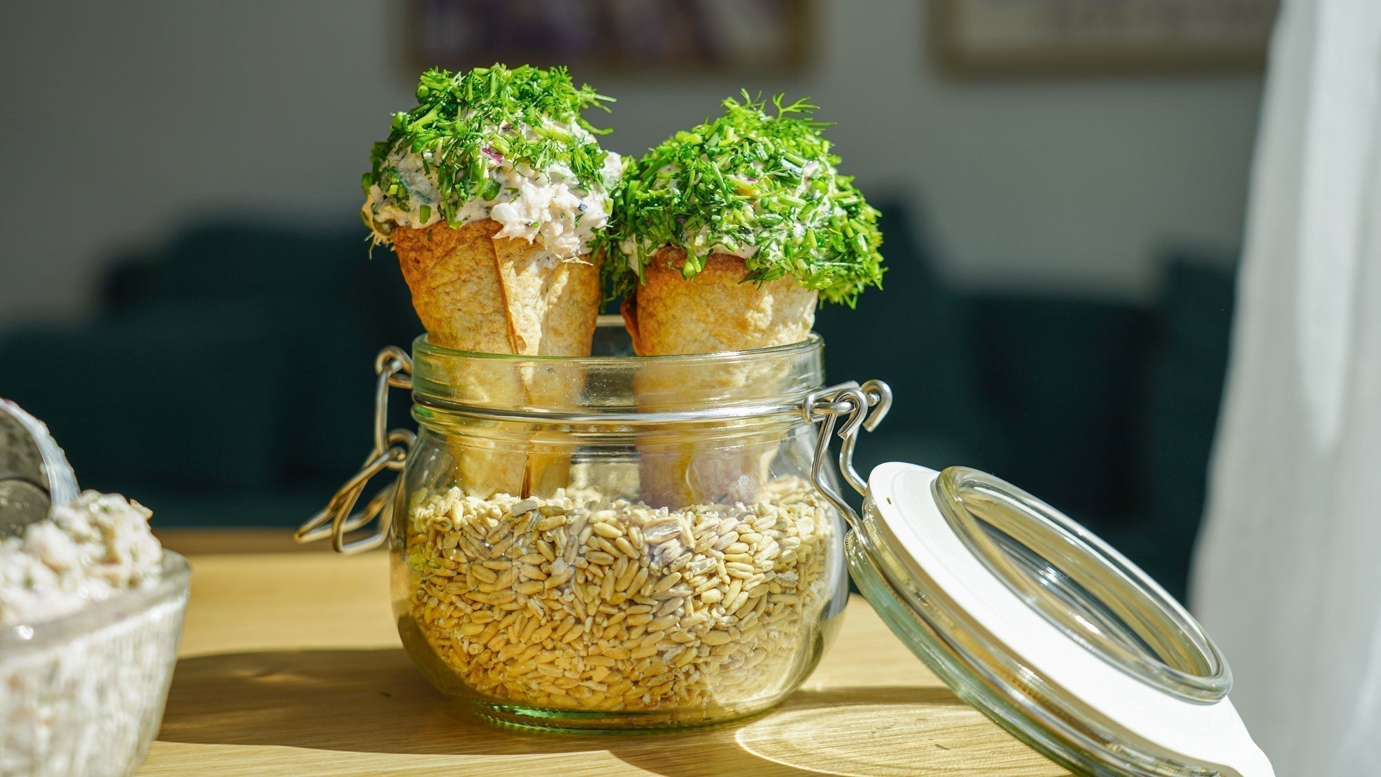 Tortilla Kræmmerhuse med hjemmelavet laksesalat