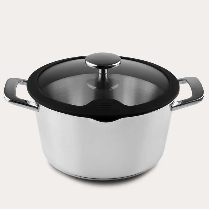 Komplet grydesæt i rustfrit stål fra Qookware
