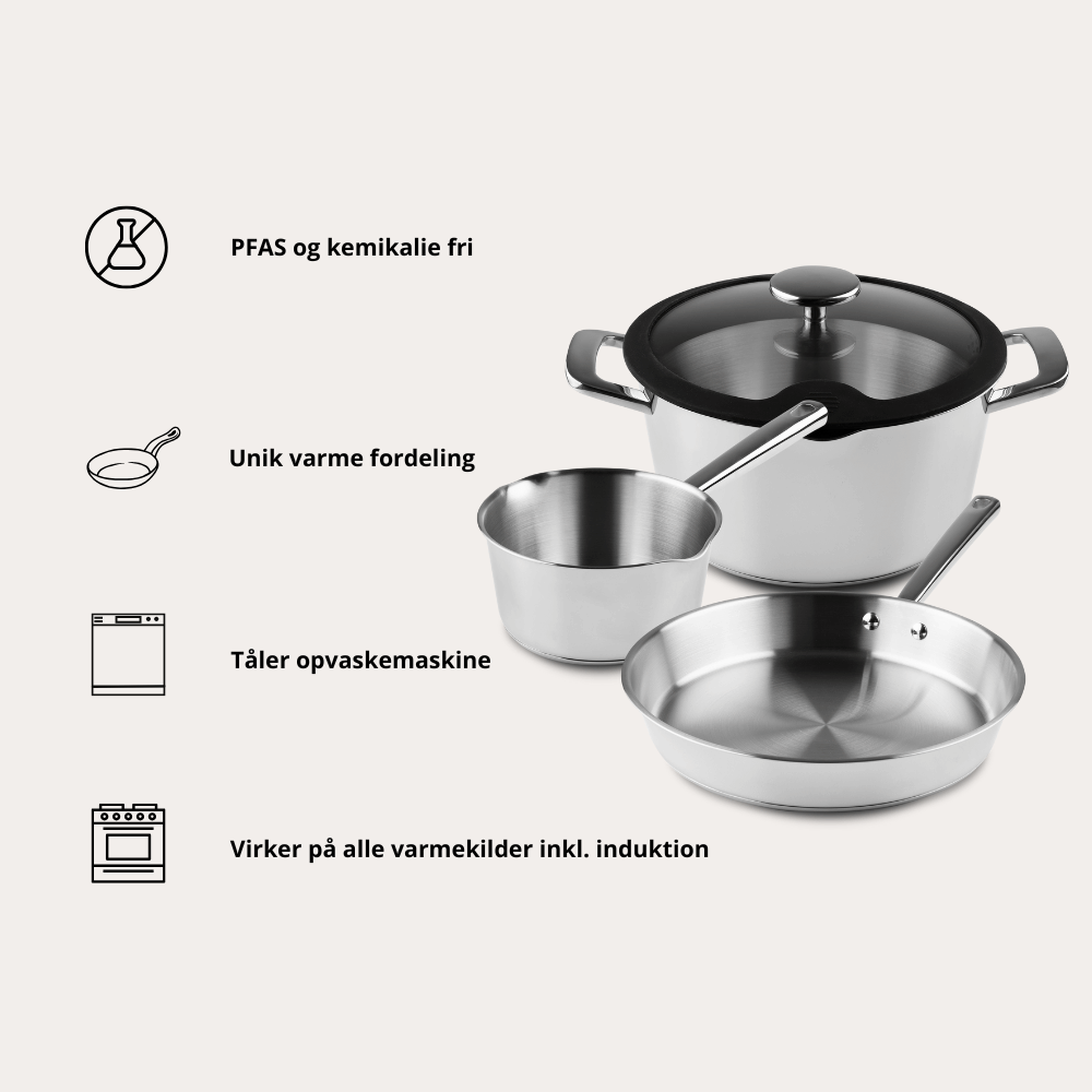 Rustfrit Sæt Allround Set fra Qookware