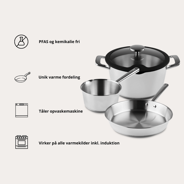 Rustfrit Sæt Allround Set fra Qookware