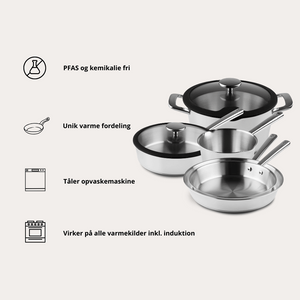 Rustfrit Sæt Complete Set fra Qookware