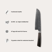 Santoku Kniv Rose fra Qookware