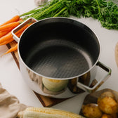 6-ply gryde på køkkenbord