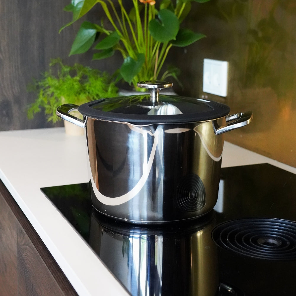 Rustfri gryde med låg, 6,5 liter, ChefGrade fra Qookware