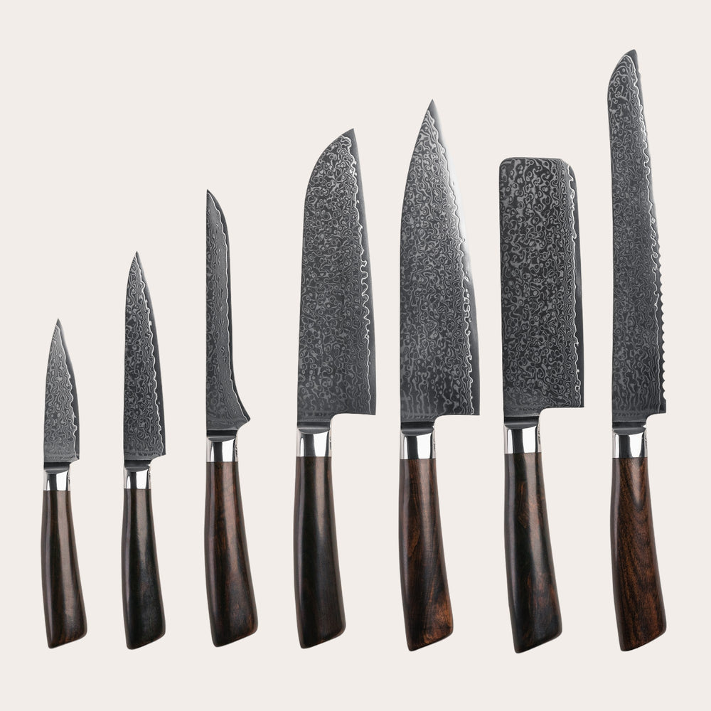 KnivSæt Complete Set Rose 7 Knive fra Qookware