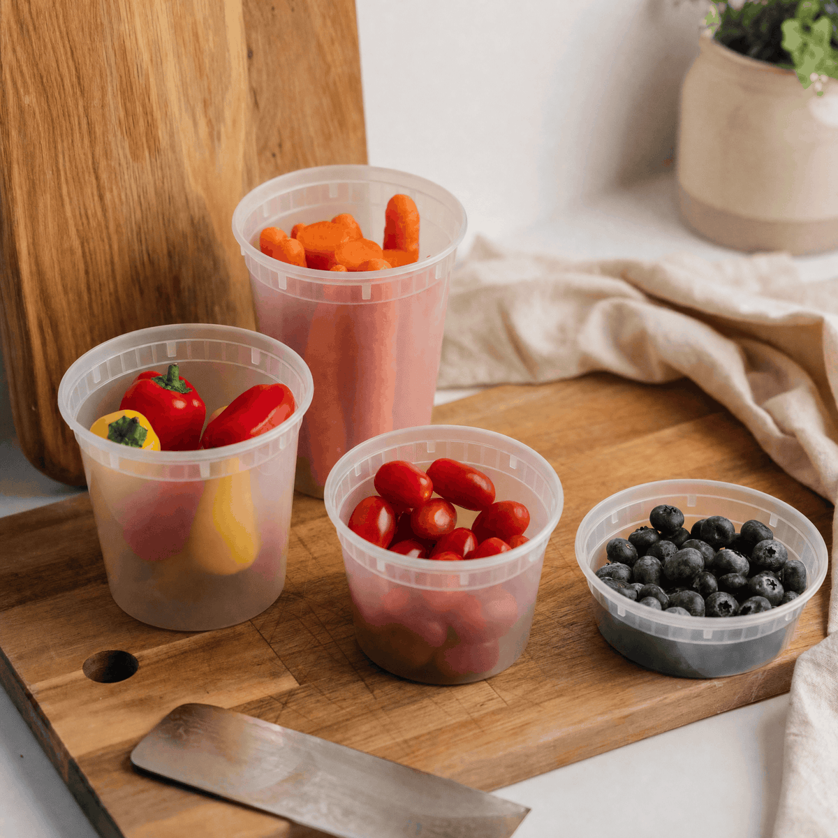 Deli containers – Opbevaringsbøtter med låg (60 stk.)