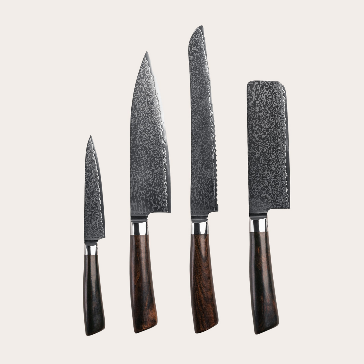 KnivSæt Allround Set Rose 4 Knive fra Qookware