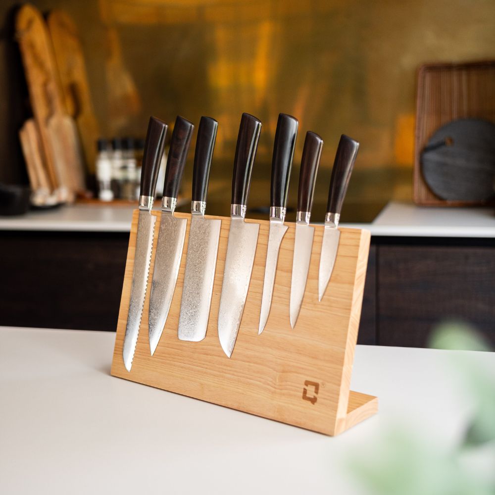 Magnetisk knivholder til bord med placeret med 7 knive Qookware