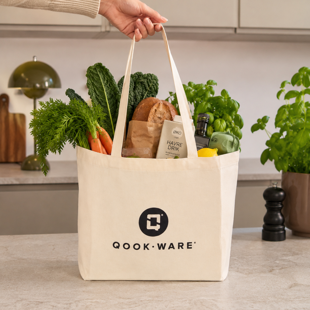 Totebag med indkøbsvarer